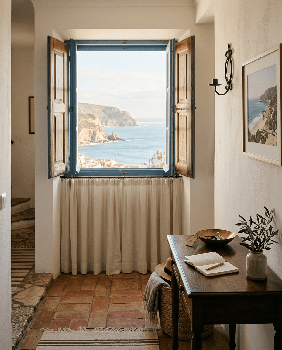 Interior de casa em Portugal preparado e verificado para um proprietário ausente